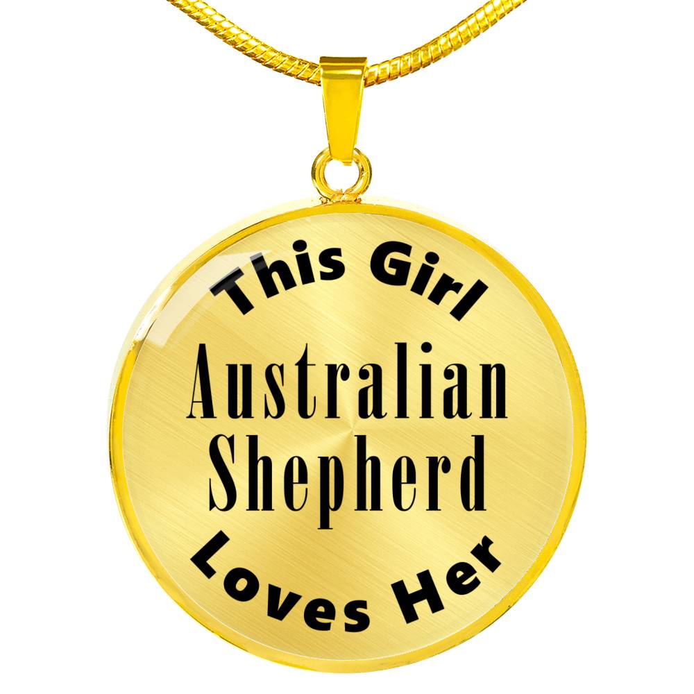Australian Shepherd v2 - 18k Gold Finished Luxury Necklace