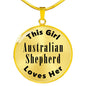 Australian Shepherd v2 - 18k Gold Finished Luxury Necklace