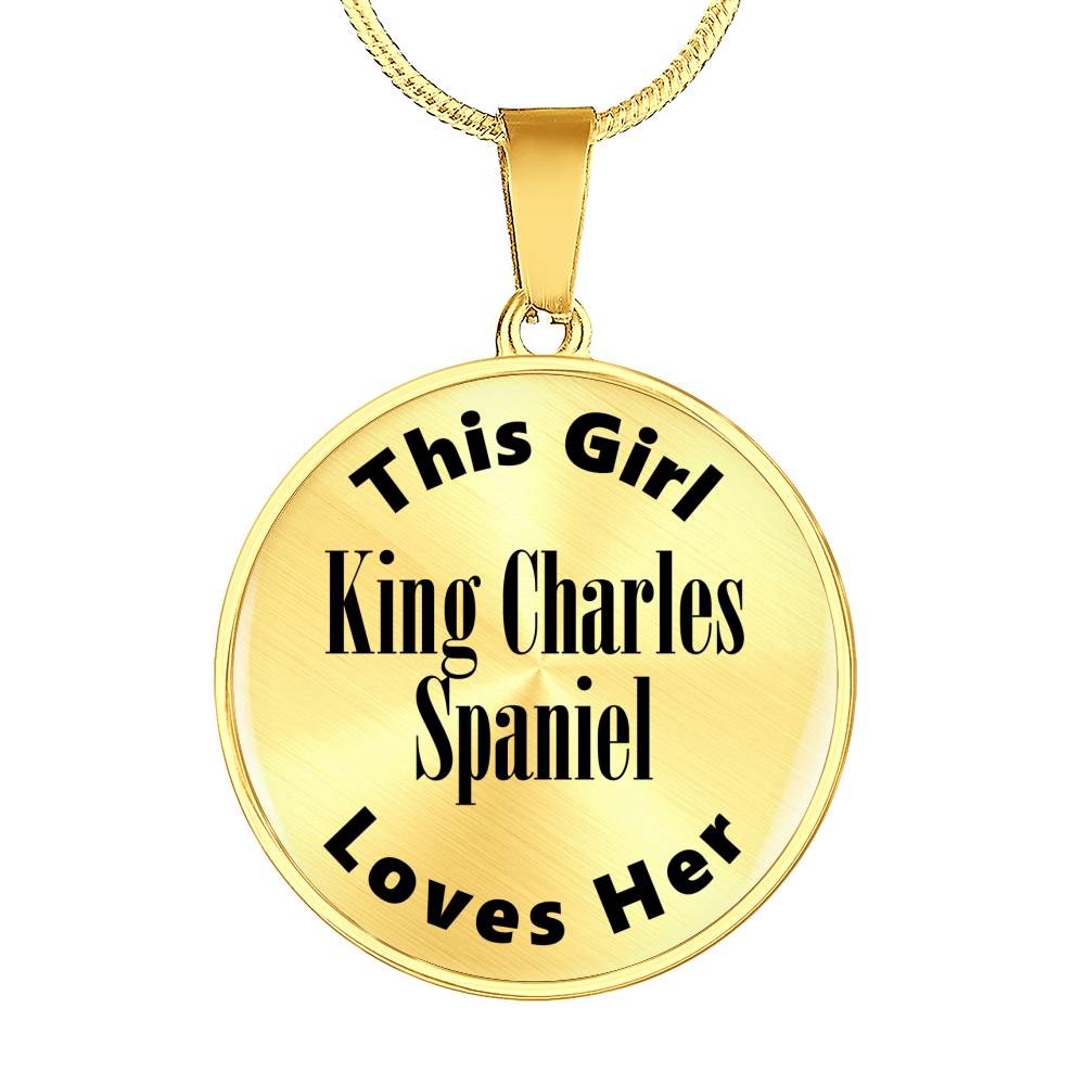 King Charles Spaniel - 18k Gold Finished Luxury Necklace