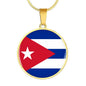 Cuban Flag - 18k Gold Finished Luxury Necklace