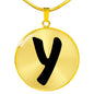 Initial Y v1b - 18k Gold Finished Luxury Necklace