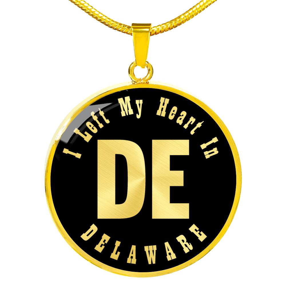 Heart In Delaware v02 - 18k Gold Finished Luxury Necklace