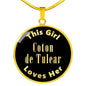 Coton de Tulear v2 - 18k Gold Finished Luxury Necklace