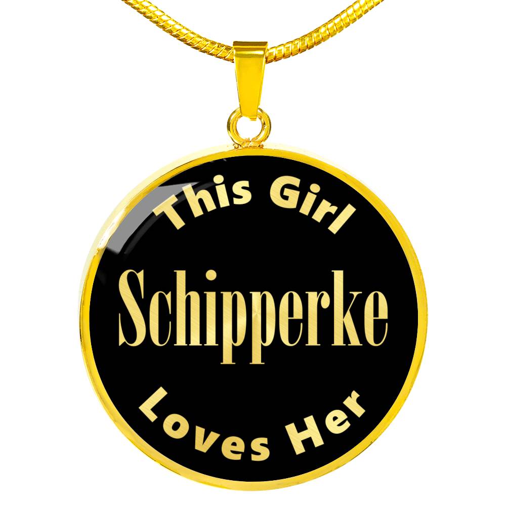 Schipperke v2 - 18k Gold Finished Luxury Necklace