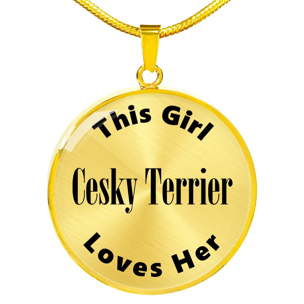 Cesky Terrier - 18k Gold Finished Luxury Necklace