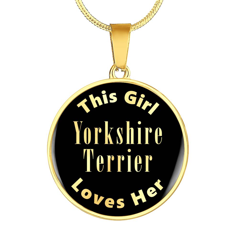 Yorkshire Terrier v1 - 18k Gold Finished Luxury Necklace