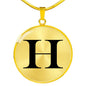 Initial H v1a - 18k Gold Finished Luxury Necklace