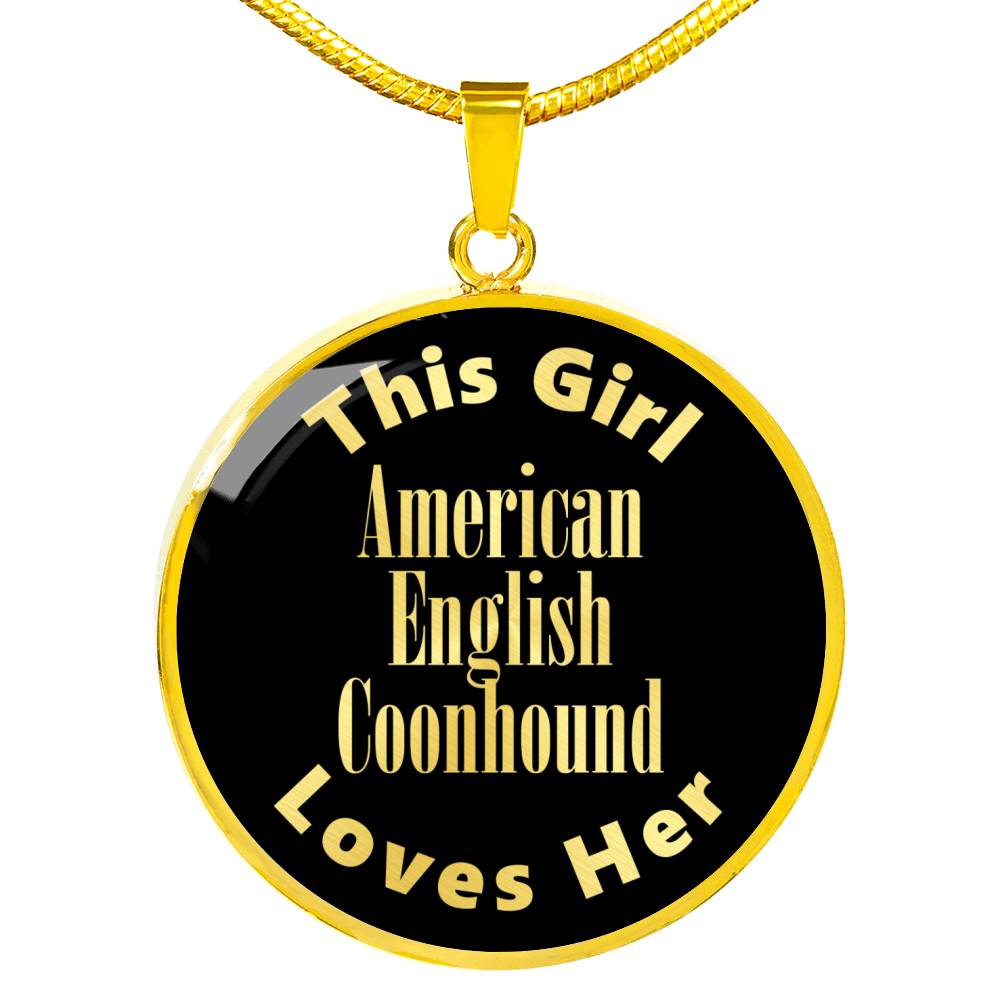 American English Coonhound v2 - 18k Gold Finished Luxury Necklace