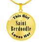 Saint Berdoodle - 18k Gold Finished Luxury Necklace