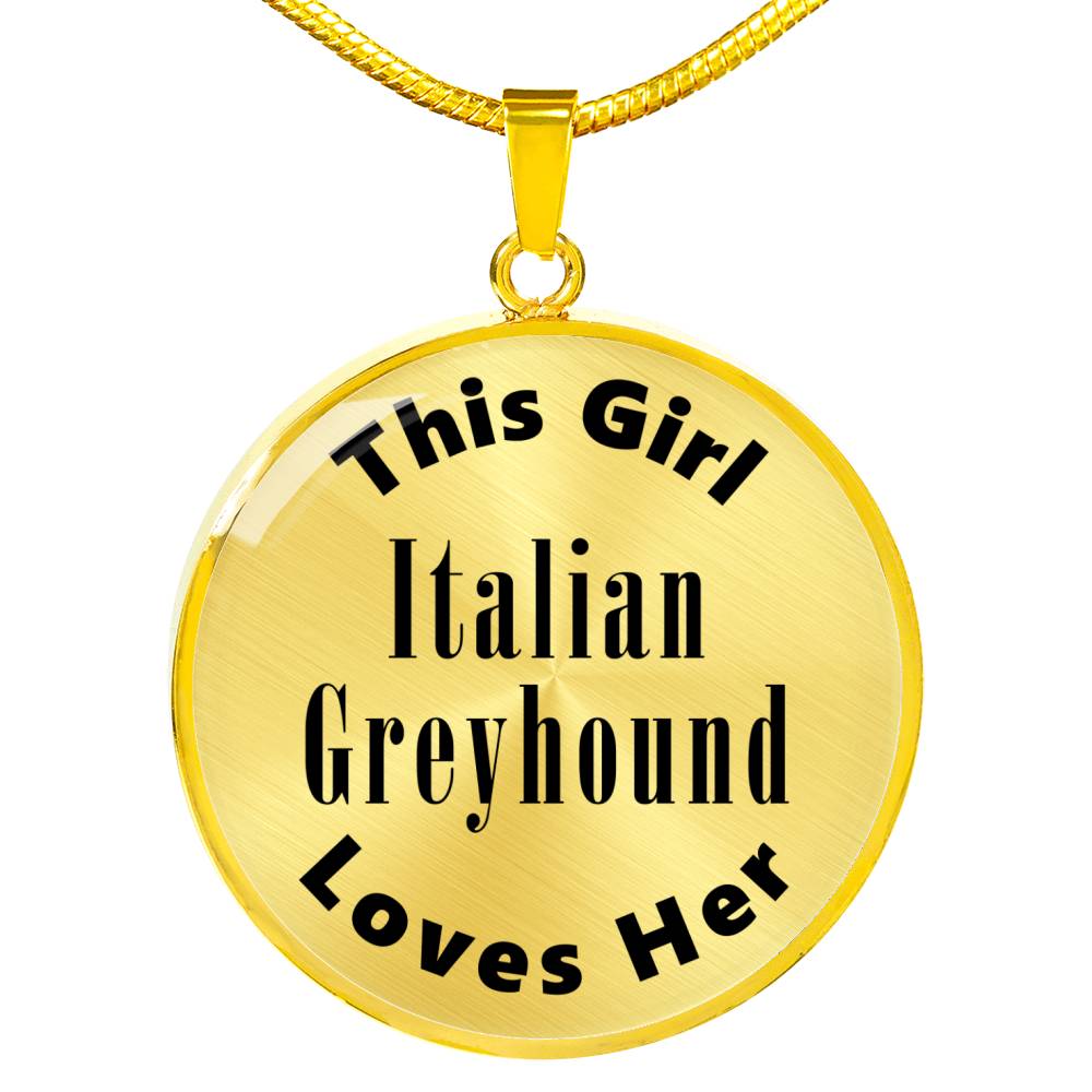 Italian Greyhound - 18k Gold Finished Luxury Necklace
