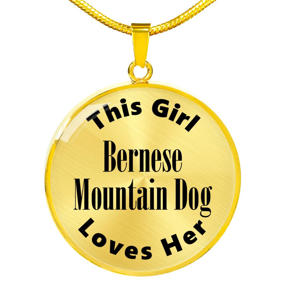 Bernese Mountain Dog v2 - 18k Gold Finished Luxury Necklace