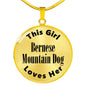 Bernese Mountain Dog v2 - 18k Gold Finished Luxury Necklace