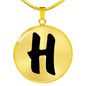 Initial H v1b - 18k Gold Finished Luxury Necklace
