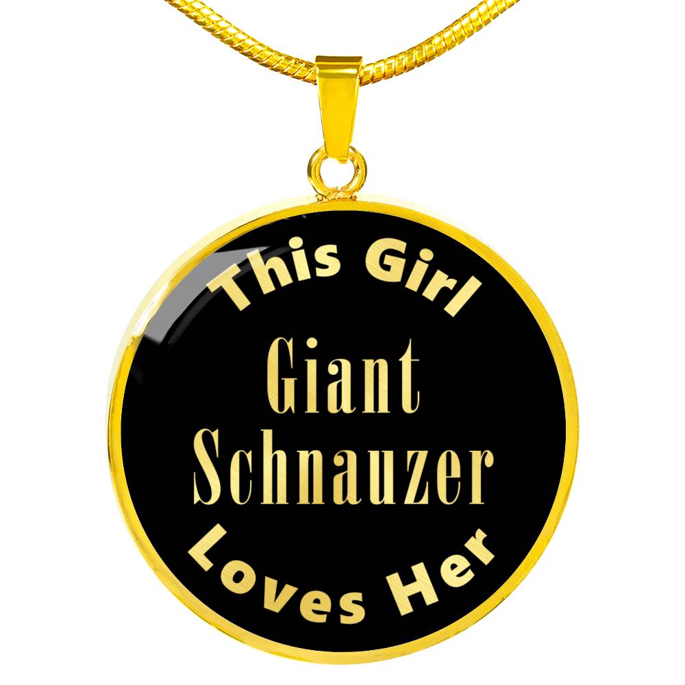 Giant Schnauzer v2 - 18k Gold Finished Luxury Necklace