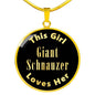 Giant Schnauzer v2 - 18k Gold Finished Luxury Necklace