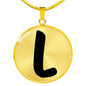 Initial L v1b - 18k Gold Finished Luxury Necklace