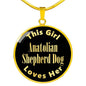 Anatolian Shepherd Dog v2 - 18k Gold Finished Luxury Necklace