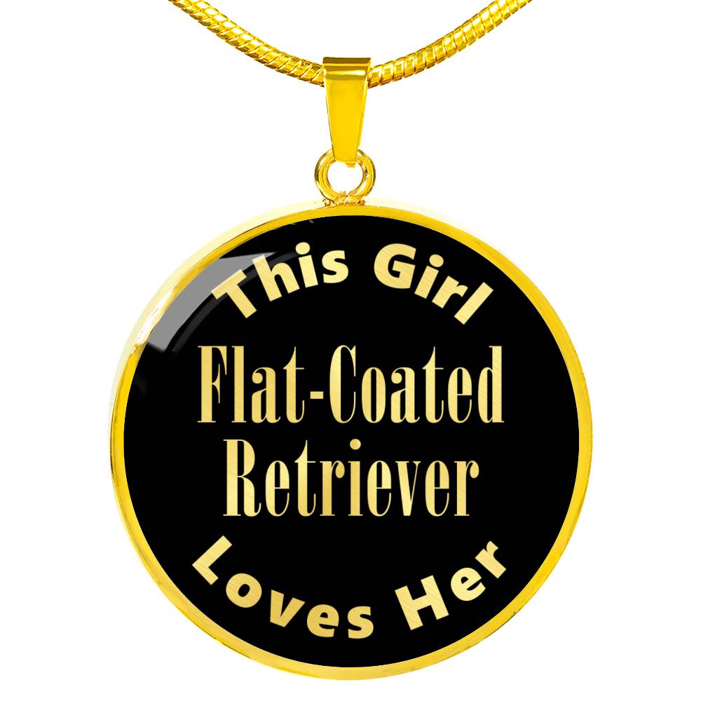 Flat-Coated Retriever v2 - 18k Gold Finished Luxury Necklace