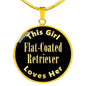 Flat-Coated Retriever v2 - 18k Gold Finished Luxury Necklace