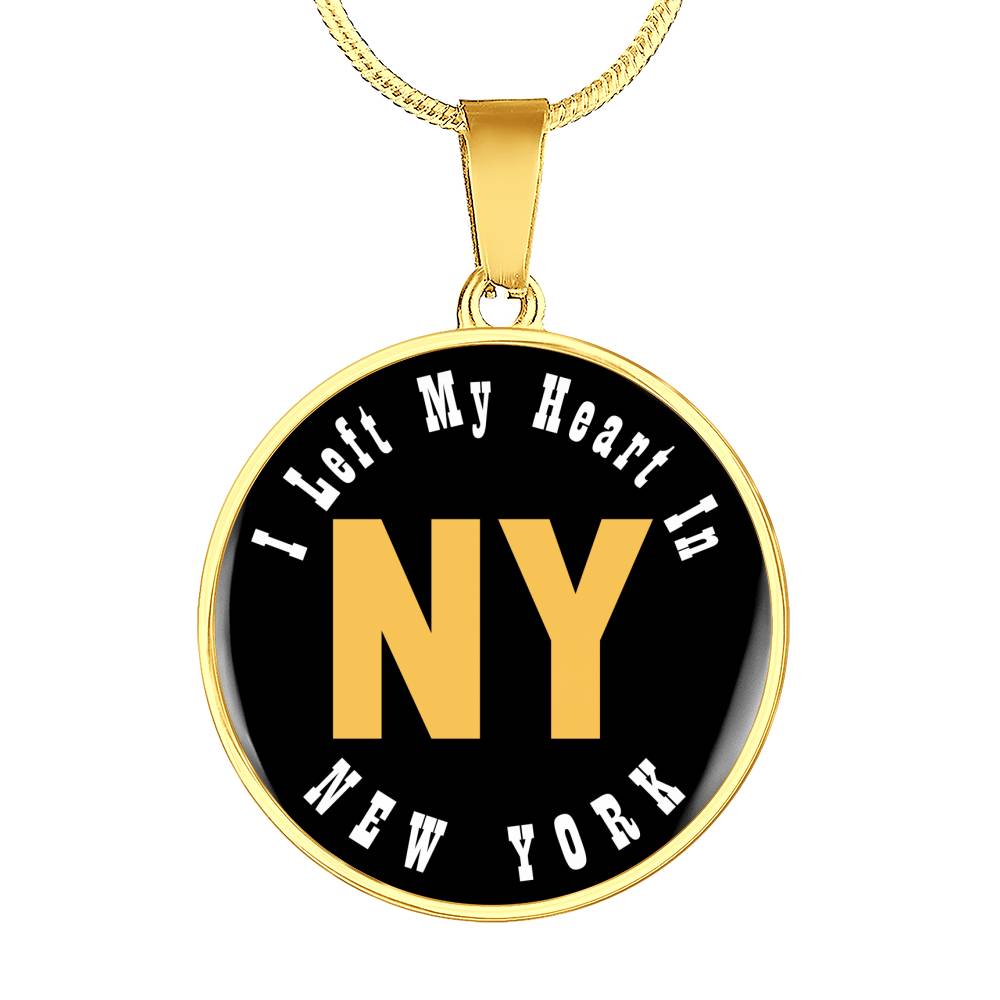 Heart In New York - 18k Gold Finished Luxury Necklace