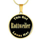 Rottweiler v1 - 18k Gold Finished Luxury Necklace