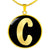 Initial C v2b - 18k Gold Finished Luxury Necklace