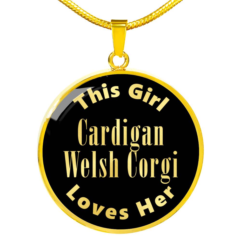 Cardigan Welsh Corgi v2 - 18k Gold Finished Luxury Necklace