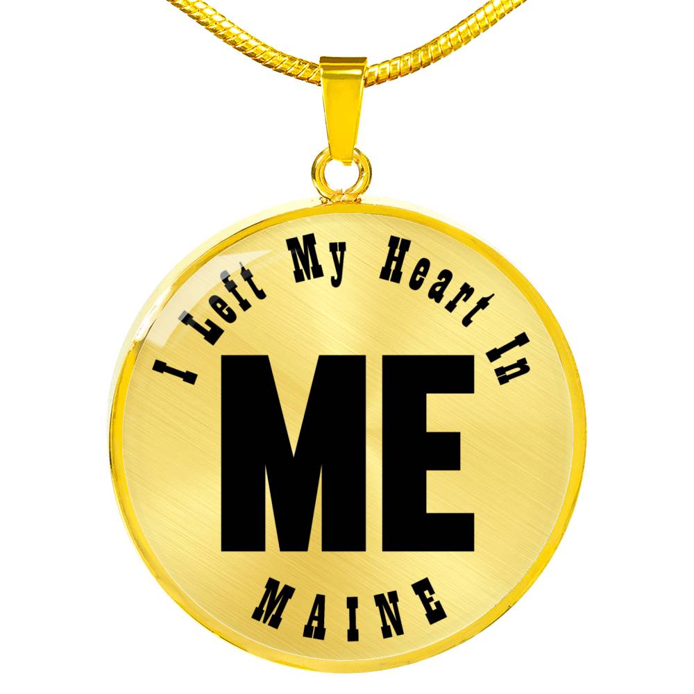 Heart In Maine v01 - 18k Gold Finished Luxury Necklace