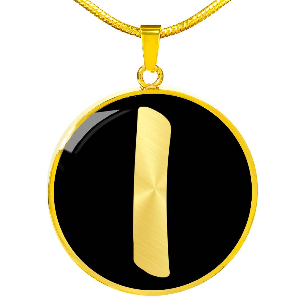 Initial I v2b - 18k Gold Finished Luxury Necklace