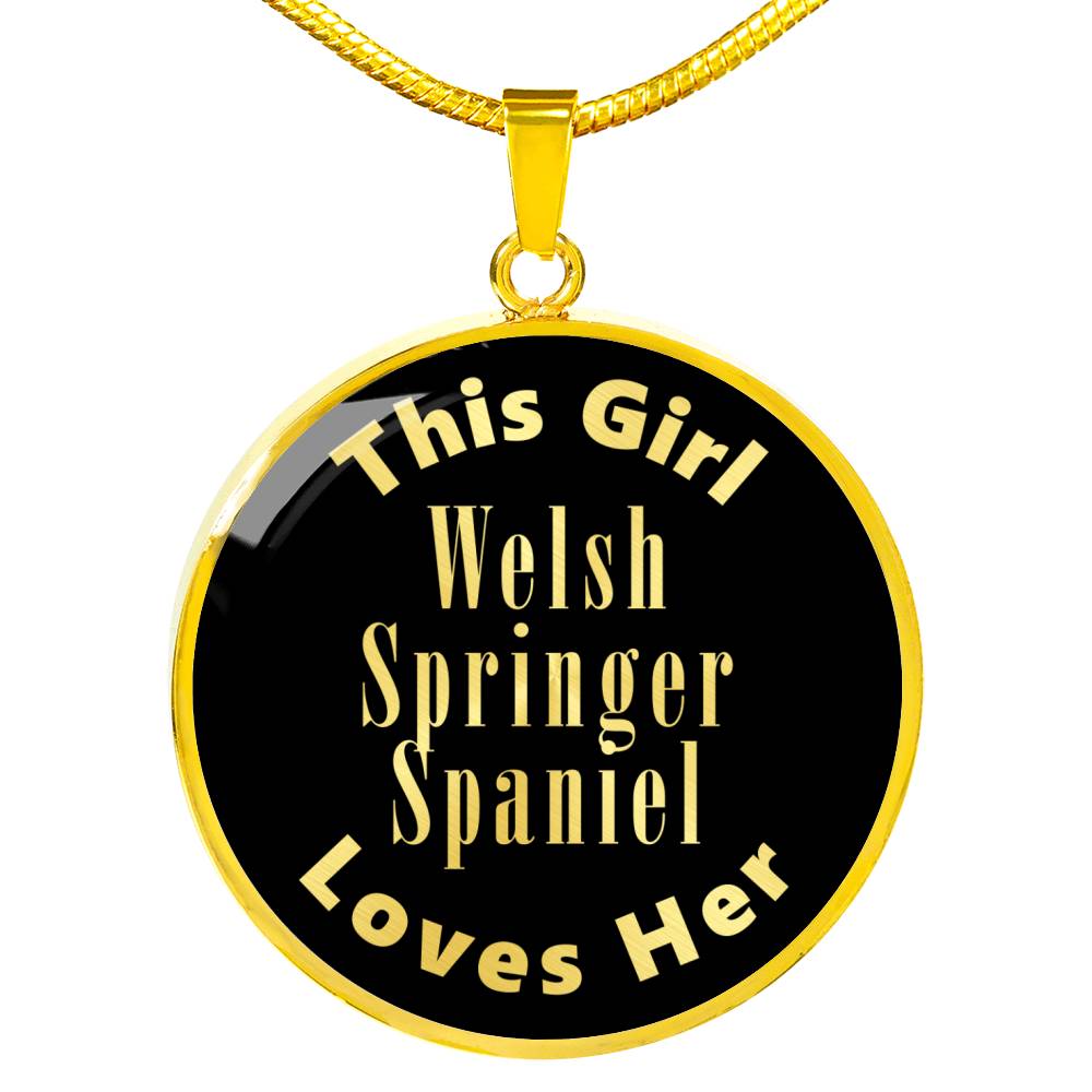 Welsh Springer Spaniel v2 - 18k Gold Finished Luxury Necklace