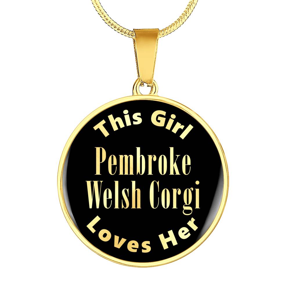Pembroke Welsh Corgi - 18k Gold Finished Luxury Necklace