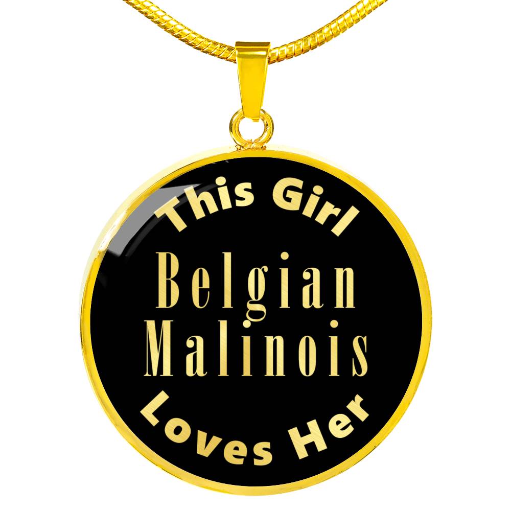 Belgian Malinois v2 - 18k Gold Finished Luxury Necklace
