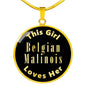 Belgian Malinois v2 - 18k Gold Finished Luxury Necklace