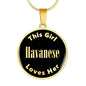 Havanese - 18k Gold Finished Luxury Necklace