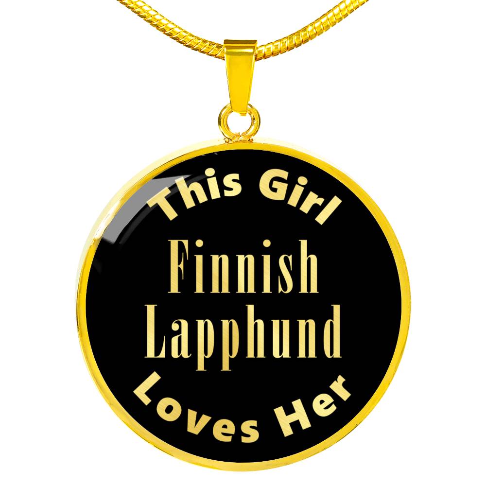 Finnish Lapphund v2 - 18k Gold Finished Luxury Necklace