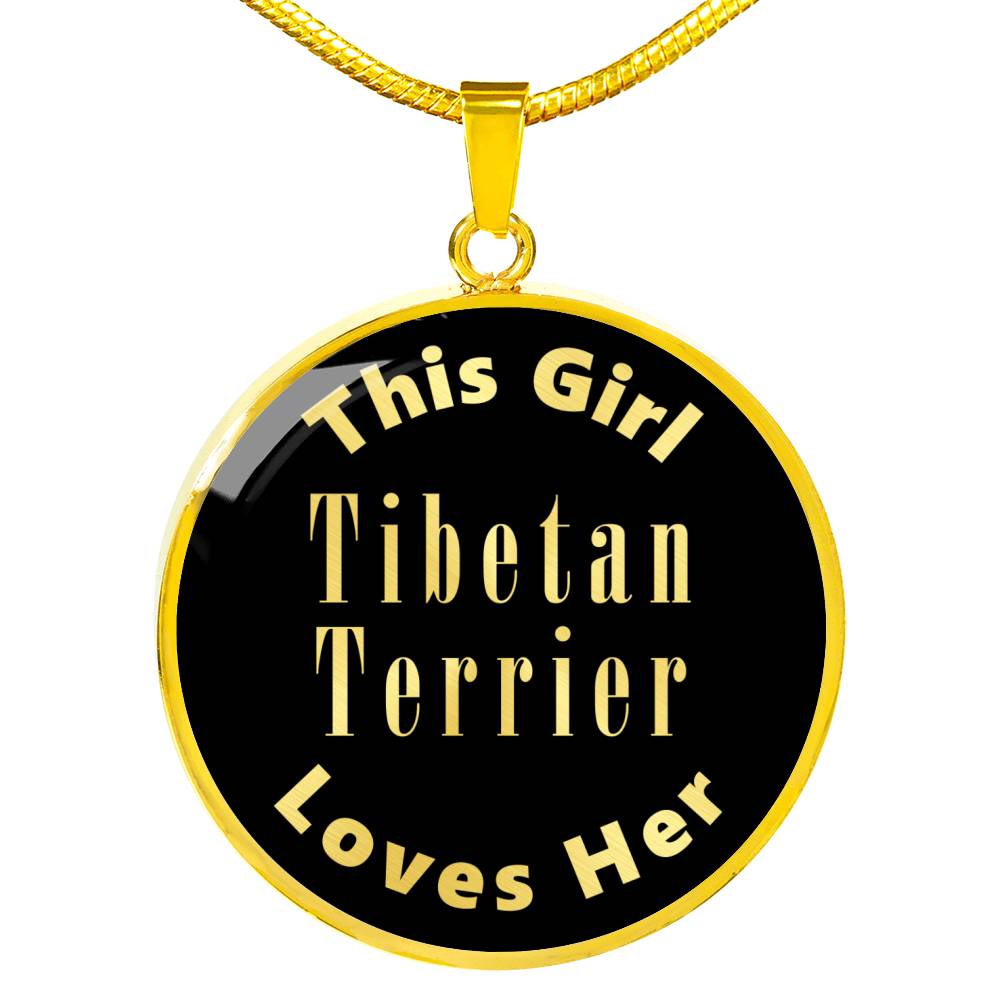 Tibetan Terrier v2 - 18k Gold Finished Luxury Necklace