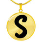 Initial S v1b - 18k Gold Finished Luxury Necklace