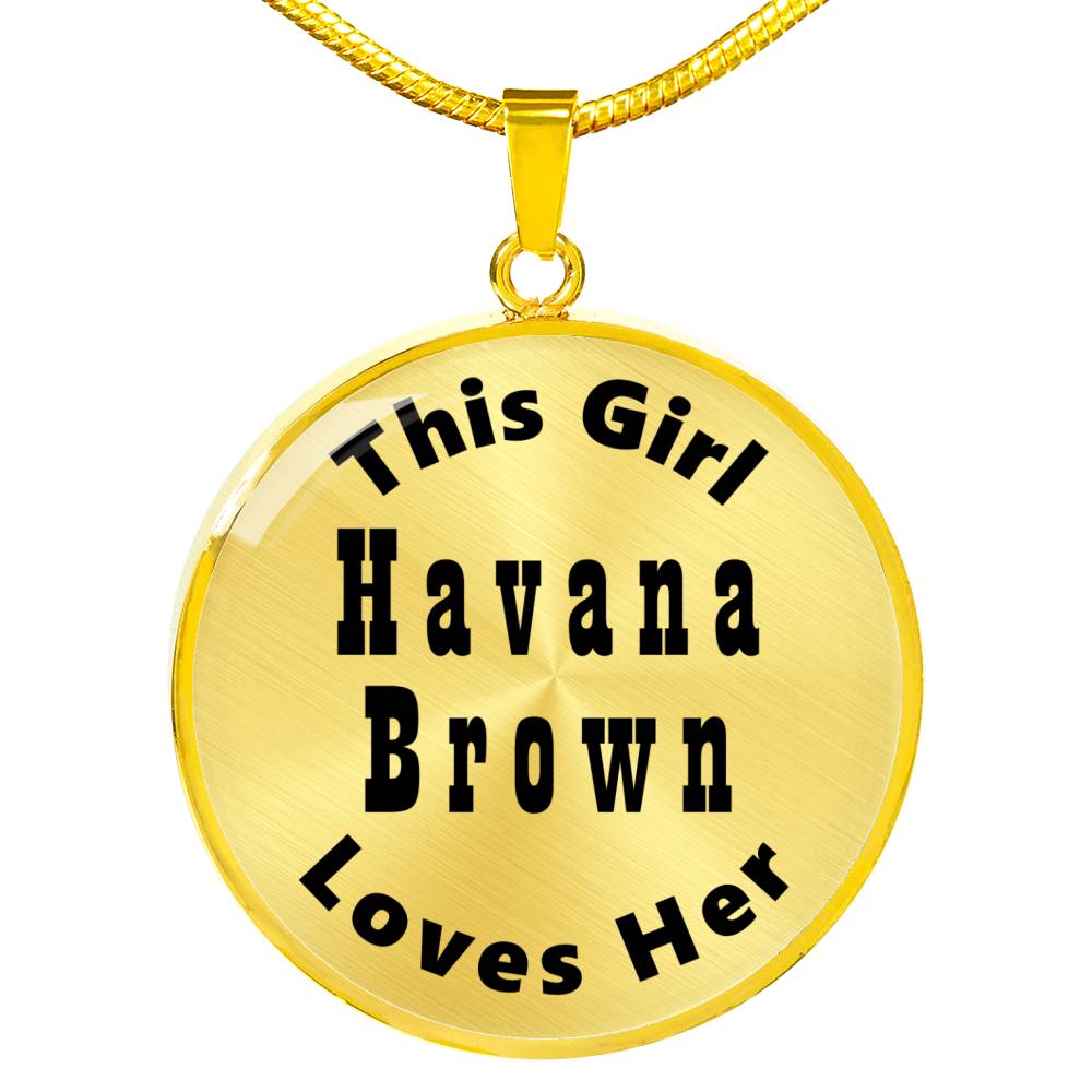 Havana Brown - 18k Gold Finished Luxury Necklace