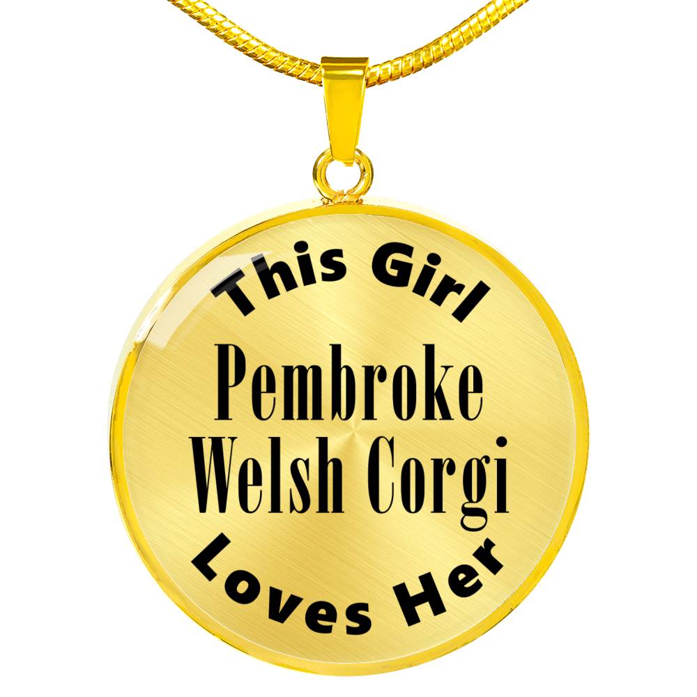 Pembroke Welsh Corgi v2 - 18k Gold Finished Luxury Necklace