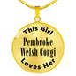 Pembroke Welsh Corgi v2 - 18k Gold Finished Luxury Necklace