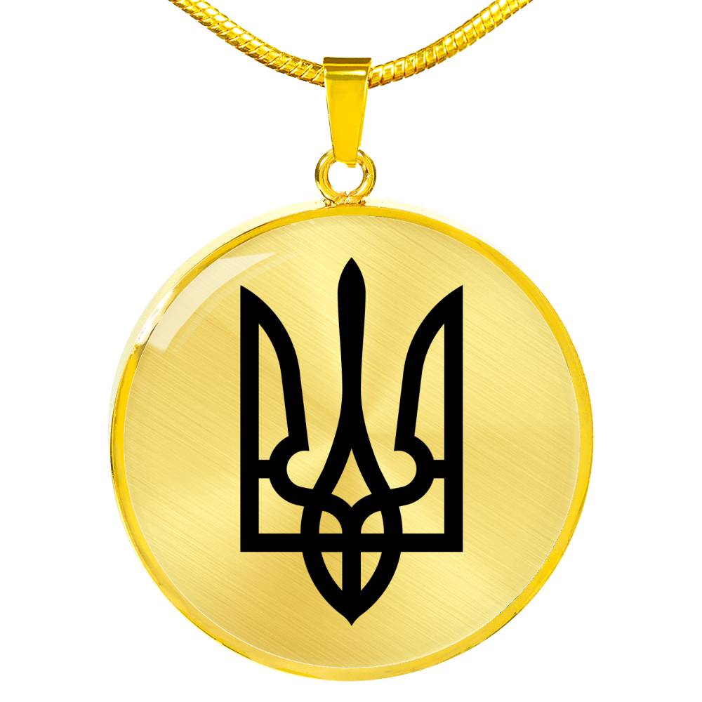 Tryzub (Black) - 18k Gold Finished Luxury Necklace
