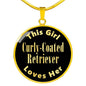 Curly-Coated Retriever v2 - 18k Gold Finished Luxury Necklace