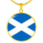 Scottish Flag - 18k Gold Finished Luxury Necklace