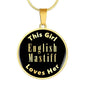 English Mastiff v1 - 18k Gold Finished Luxury Necklace