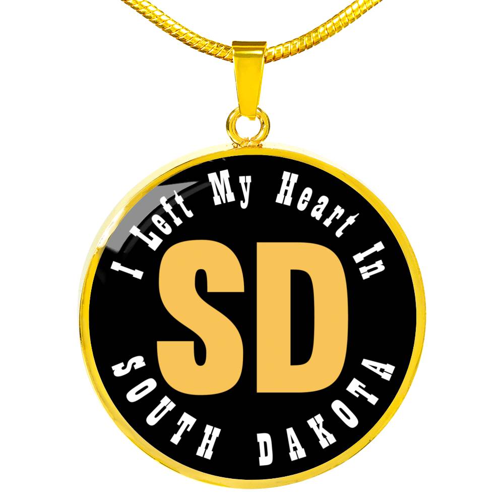 Heart In South Dakota - 18k Gold Finished Luxury Necklace