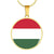 Hungarian Flag - 18k Gold Finished Luxury Necklace