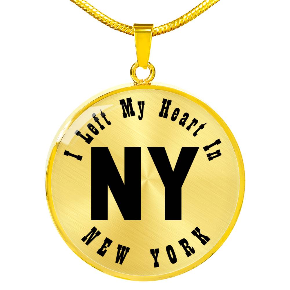 Heart In New York v01 - 18k Gold Finished Luxury Necklace