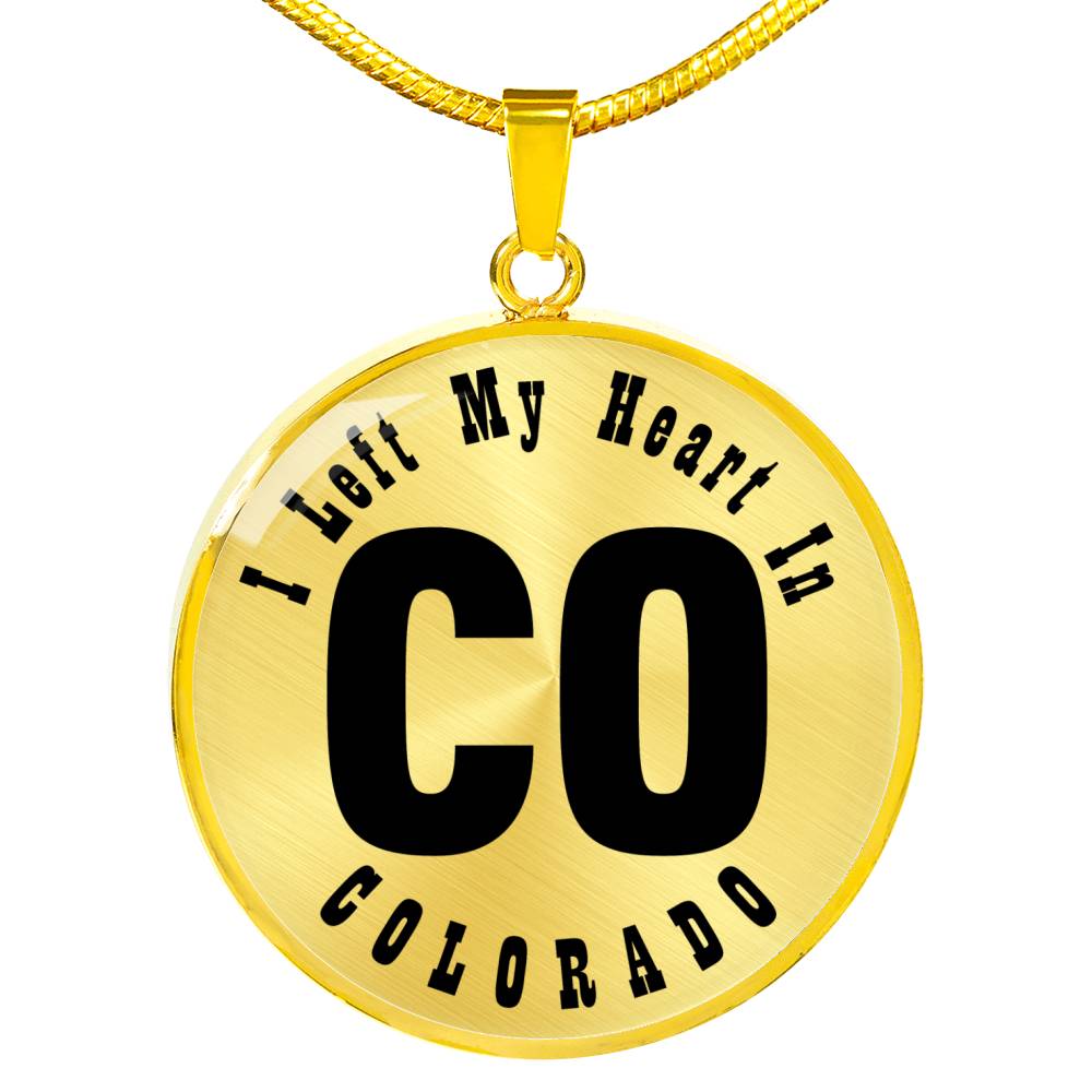 Heart In Colorado v01 - 18k Gold Finished Luxury Necklace