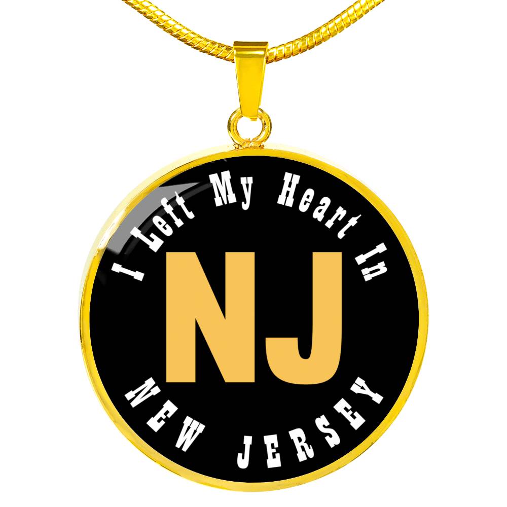 Heart In New Jersey - 18k Gold Finished Luxury Necklace