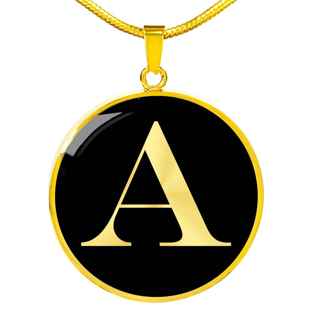 Initial A v2a - 18k Gold Finished Luxury Necklace